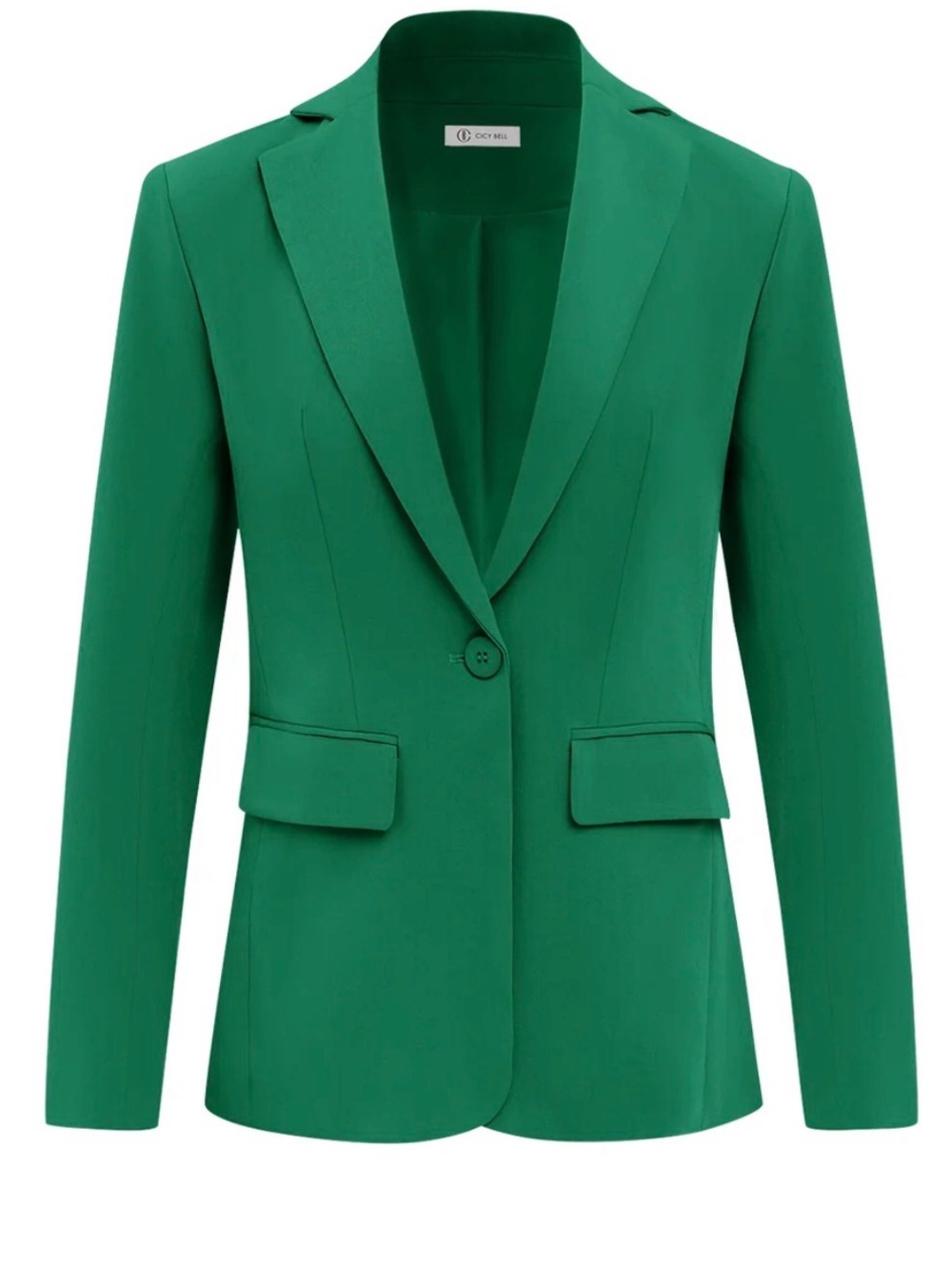 ✨CICY BELL✨ Tailored Emerald Single-Button Blazer
